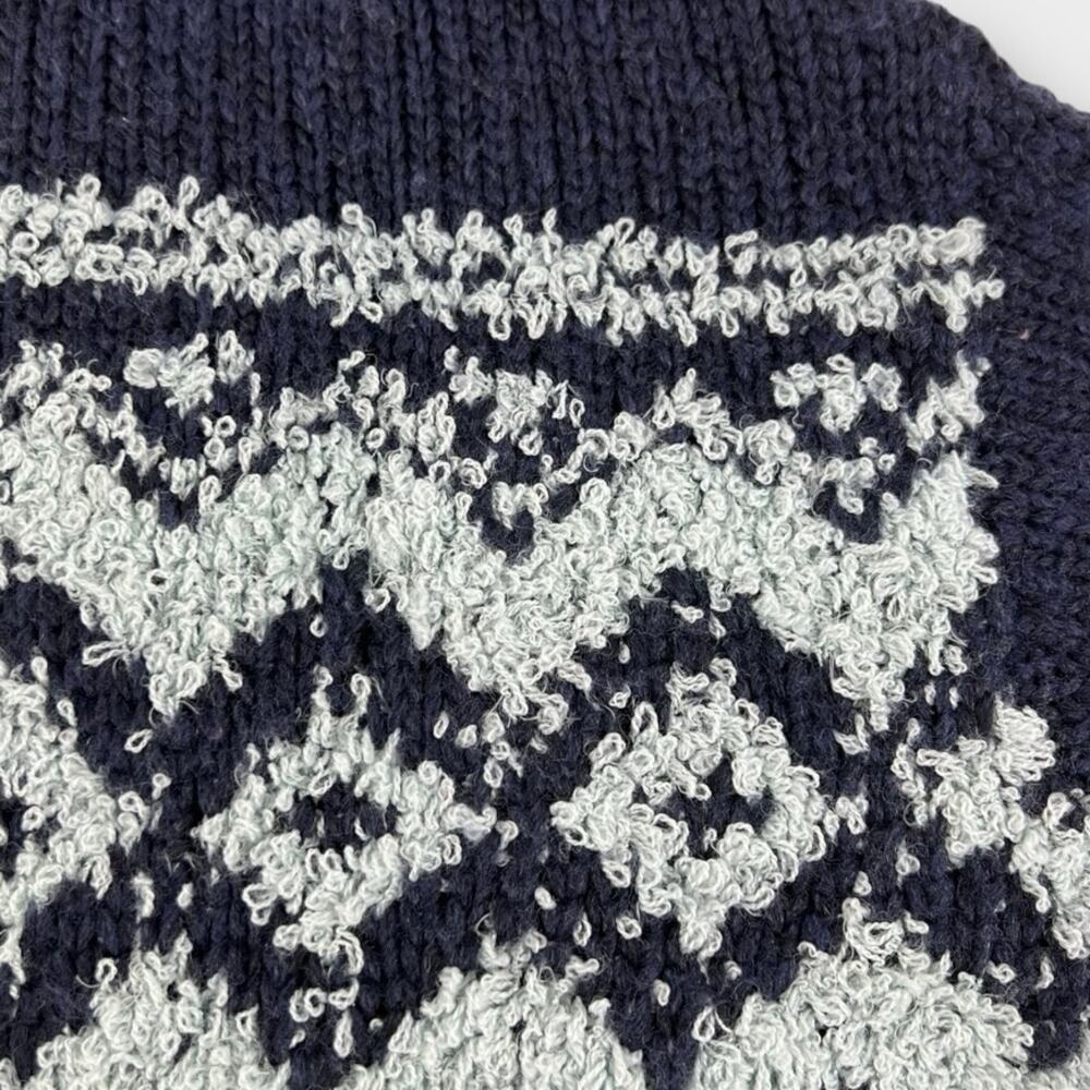 Free People Fair Isle Split Neck Wool Blend Sweater Size XS - Picture 6 of 8